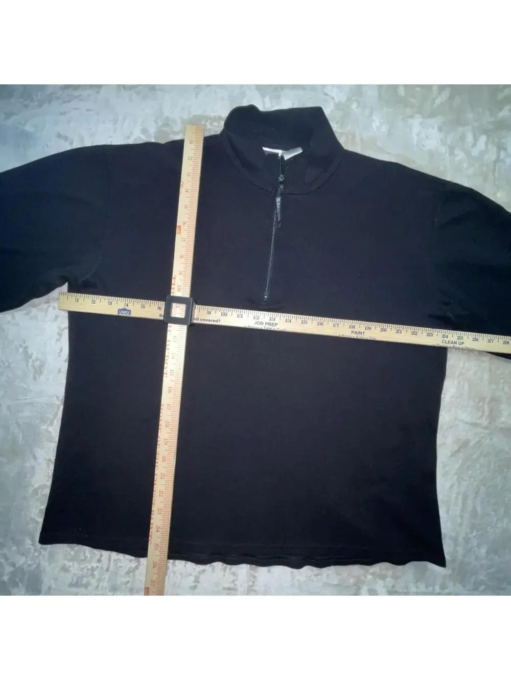 The North Face Sweater Mens Small Black Athletic Fit Logo 1/4 Zip Pullover